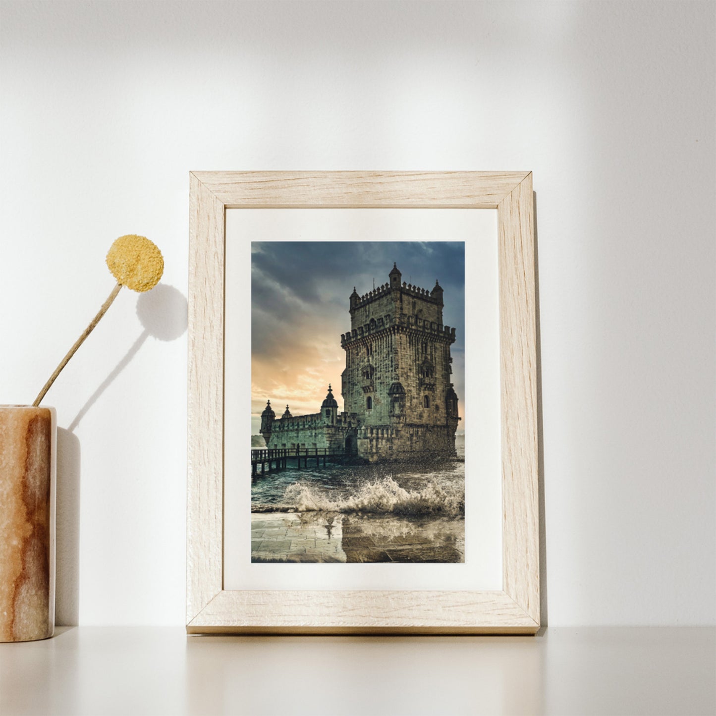 Stunning Winter Sunset at Belém Tower, Lisbon, Digital Download