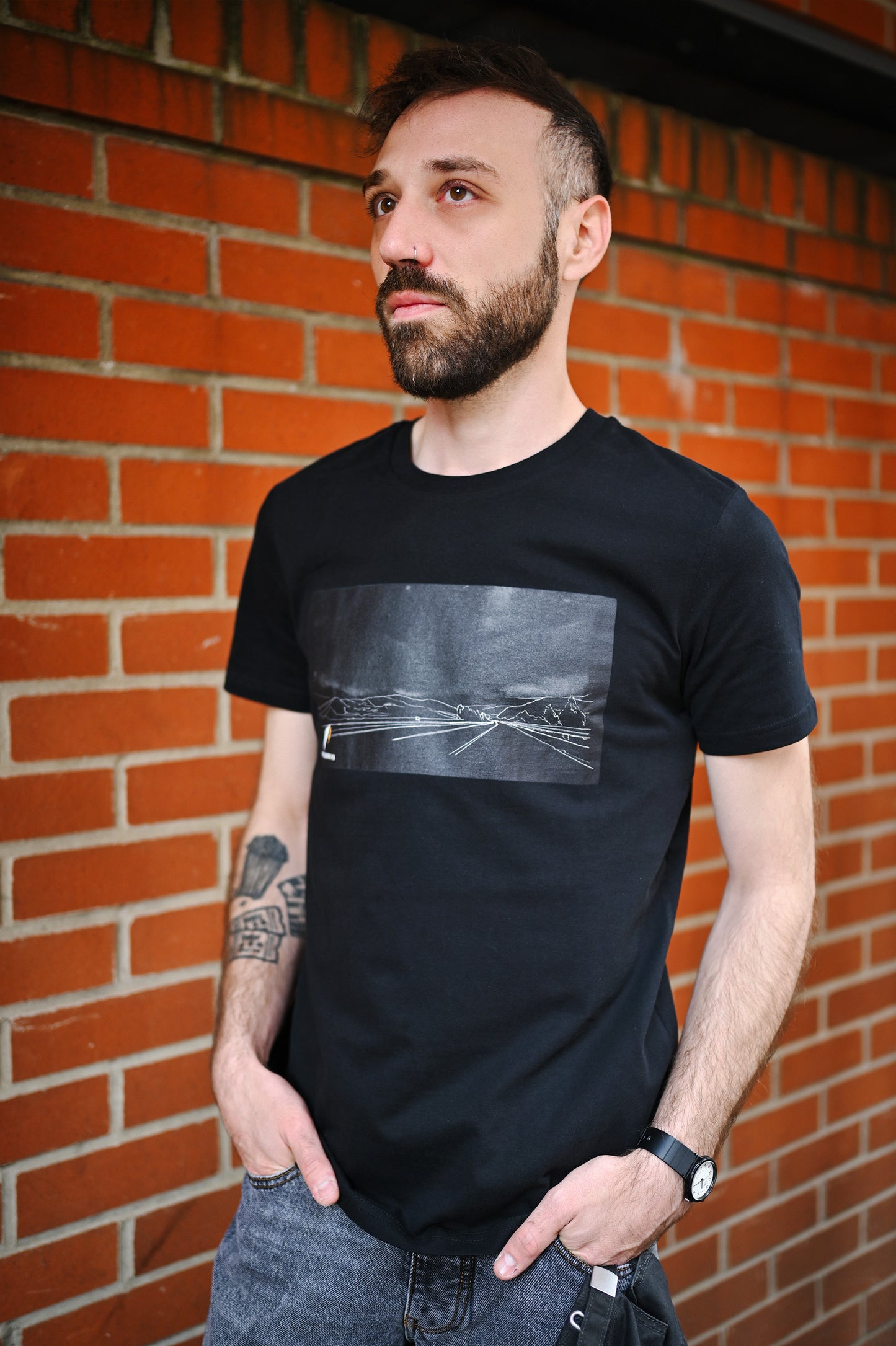 Original Photography T-Shirt "Road in Sicily" Organic Cotton