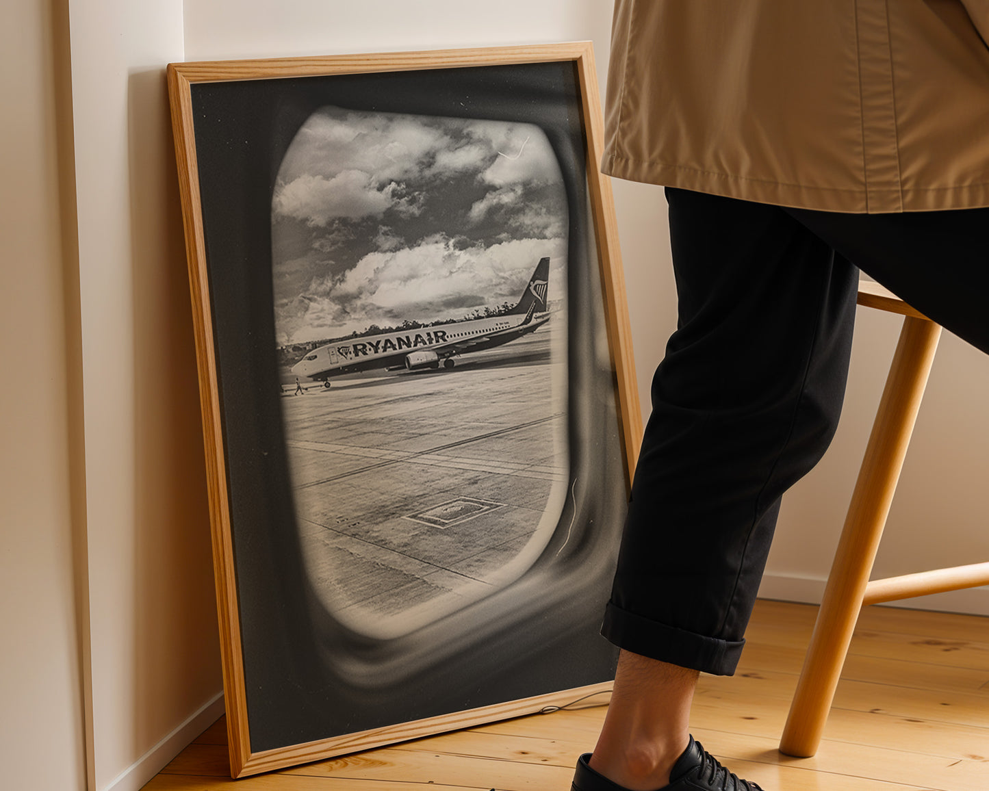 Airplane Print, Black And White Photo, Instant Digital Download