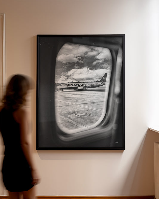 Airplane Print, Black And White Photo, Instant Digital Download