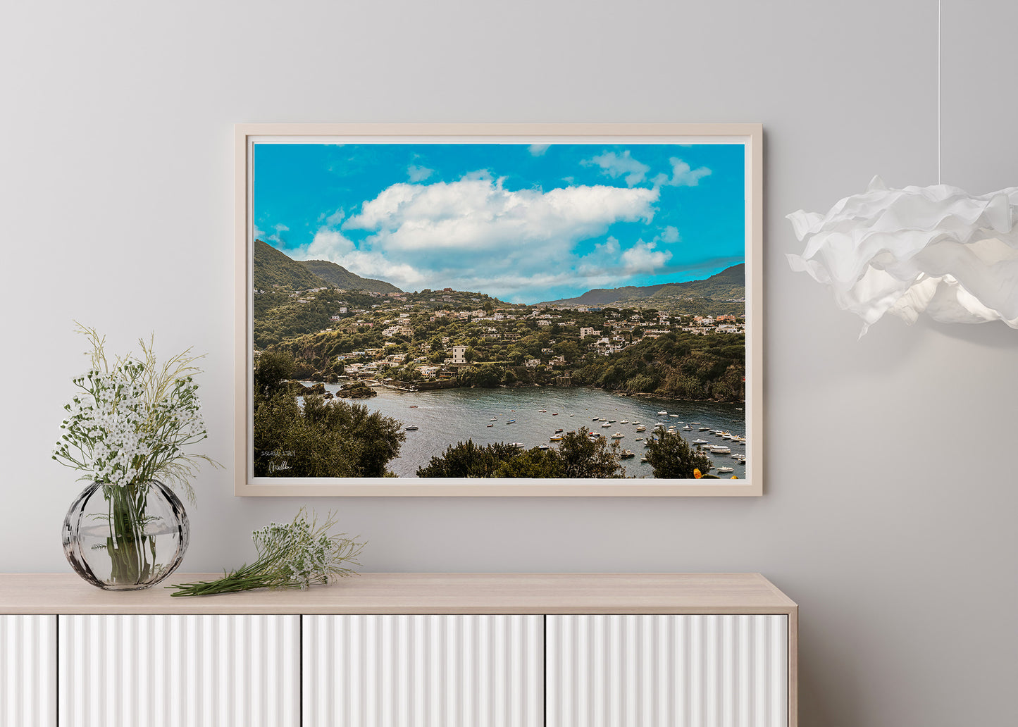 Ischia Mediterranean Landscape Wall Art, Digital Download