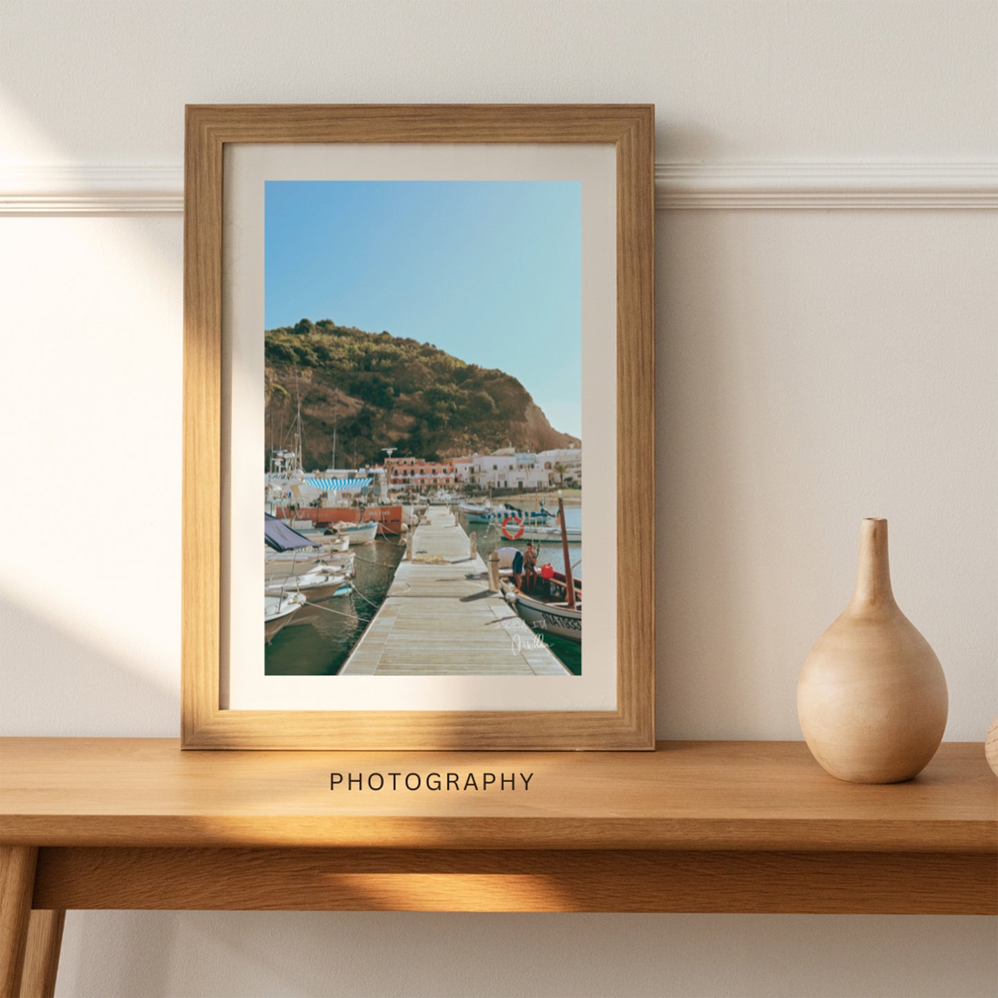 Ischia Pier, Italy Scenic Coastal Wall Art, Digital Download