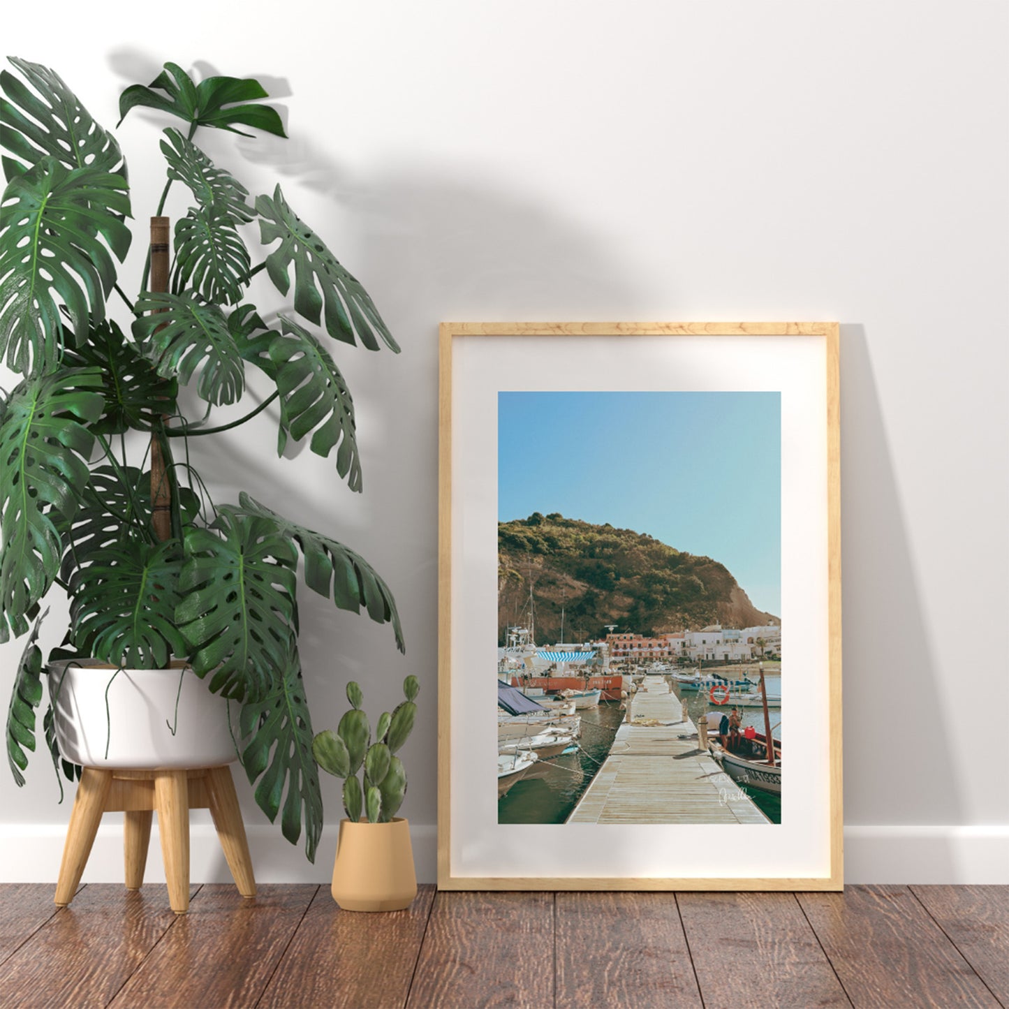 Ischia Pier, Italy Scenic Coastal Wall Art, Digital Download