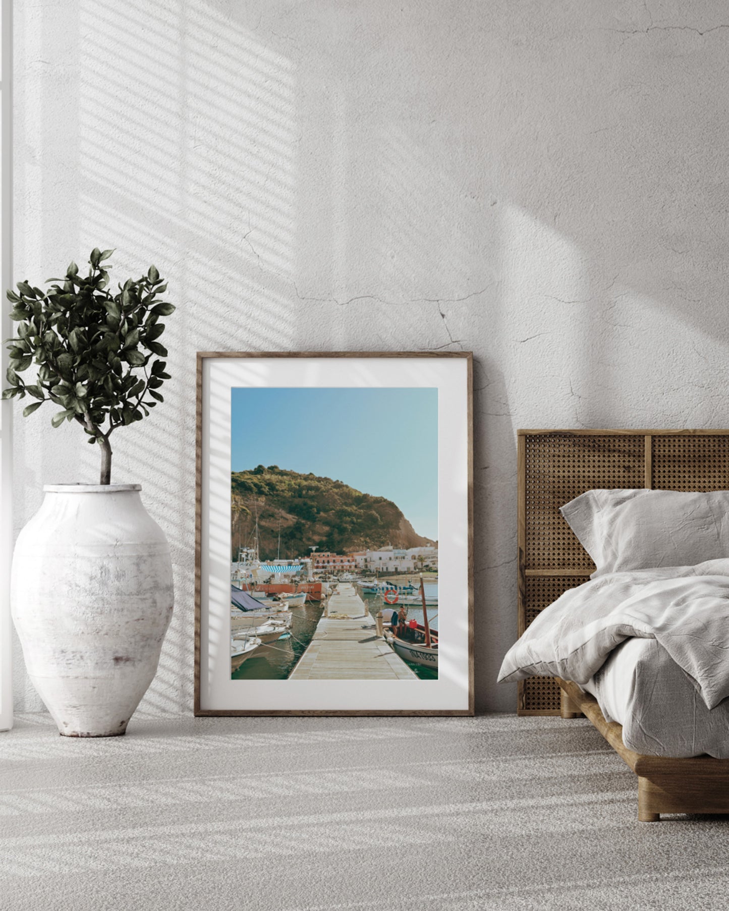 Ischia Pier, Italy Scenic Coastal Wall Art, Digital Download