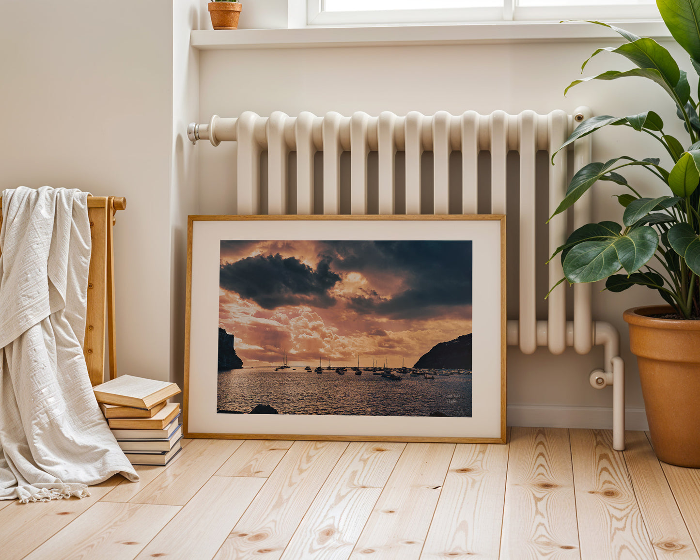 Ischia Sunset Landscape Wall Art, Digital Download