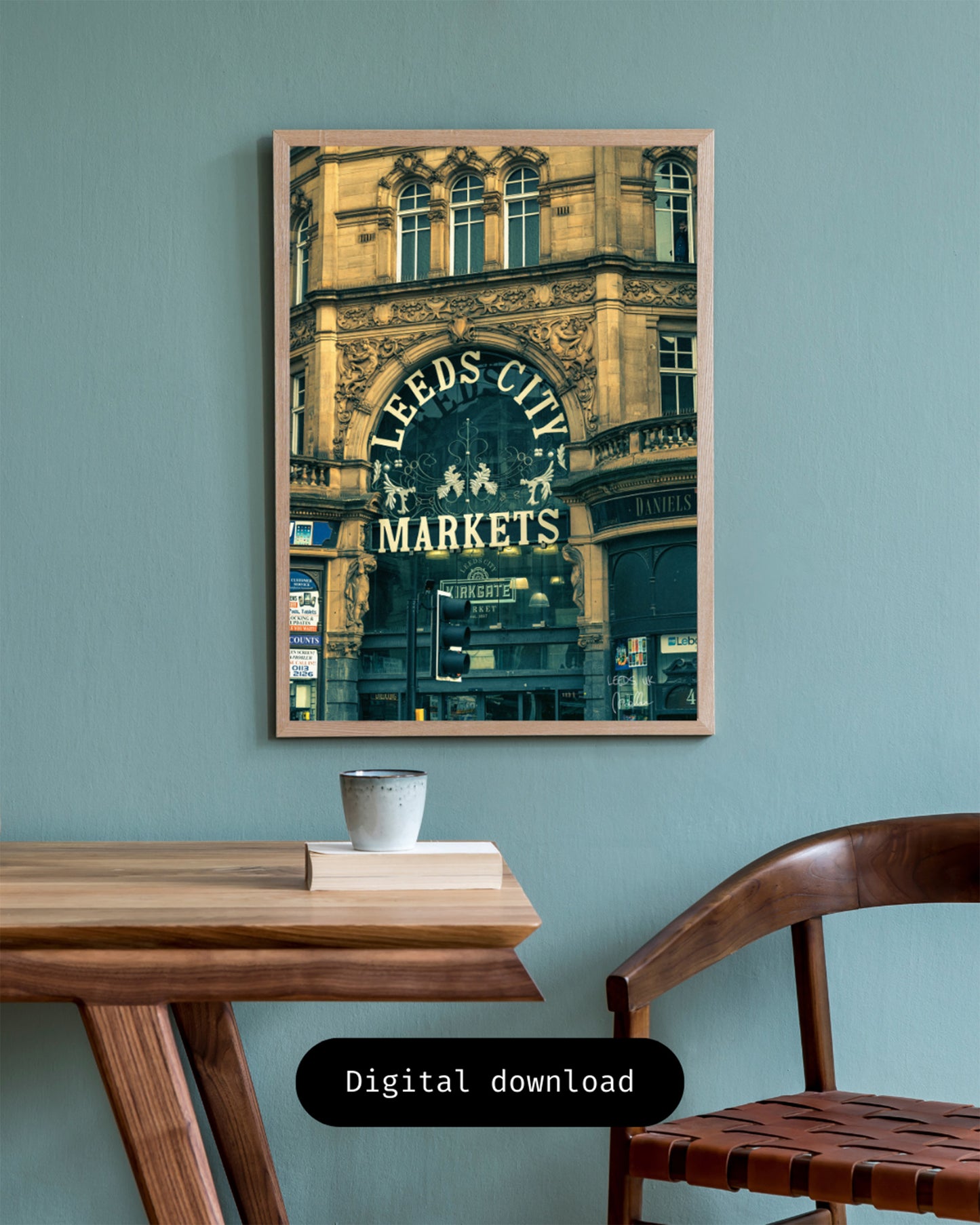 Digital Download Printable Photo Art, Leeds  Market