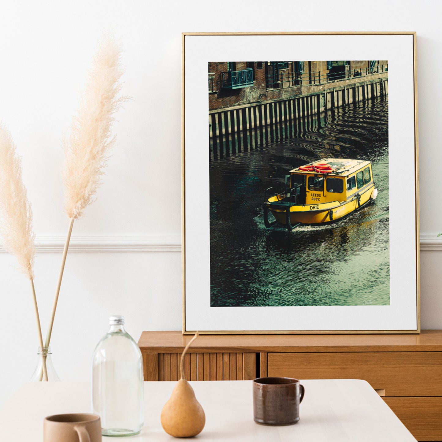 Leeds Boat Colour Photography, Riverside Decor, Printable Wall Art