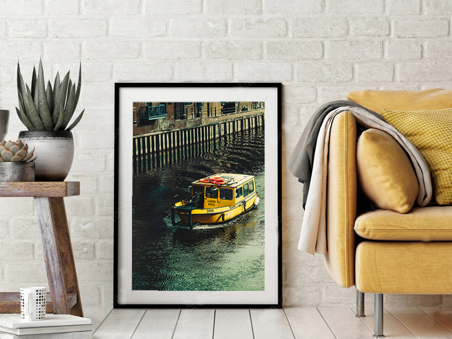 Leeds Boat Colour Photography, Riverside Decor, Printable Wall Art