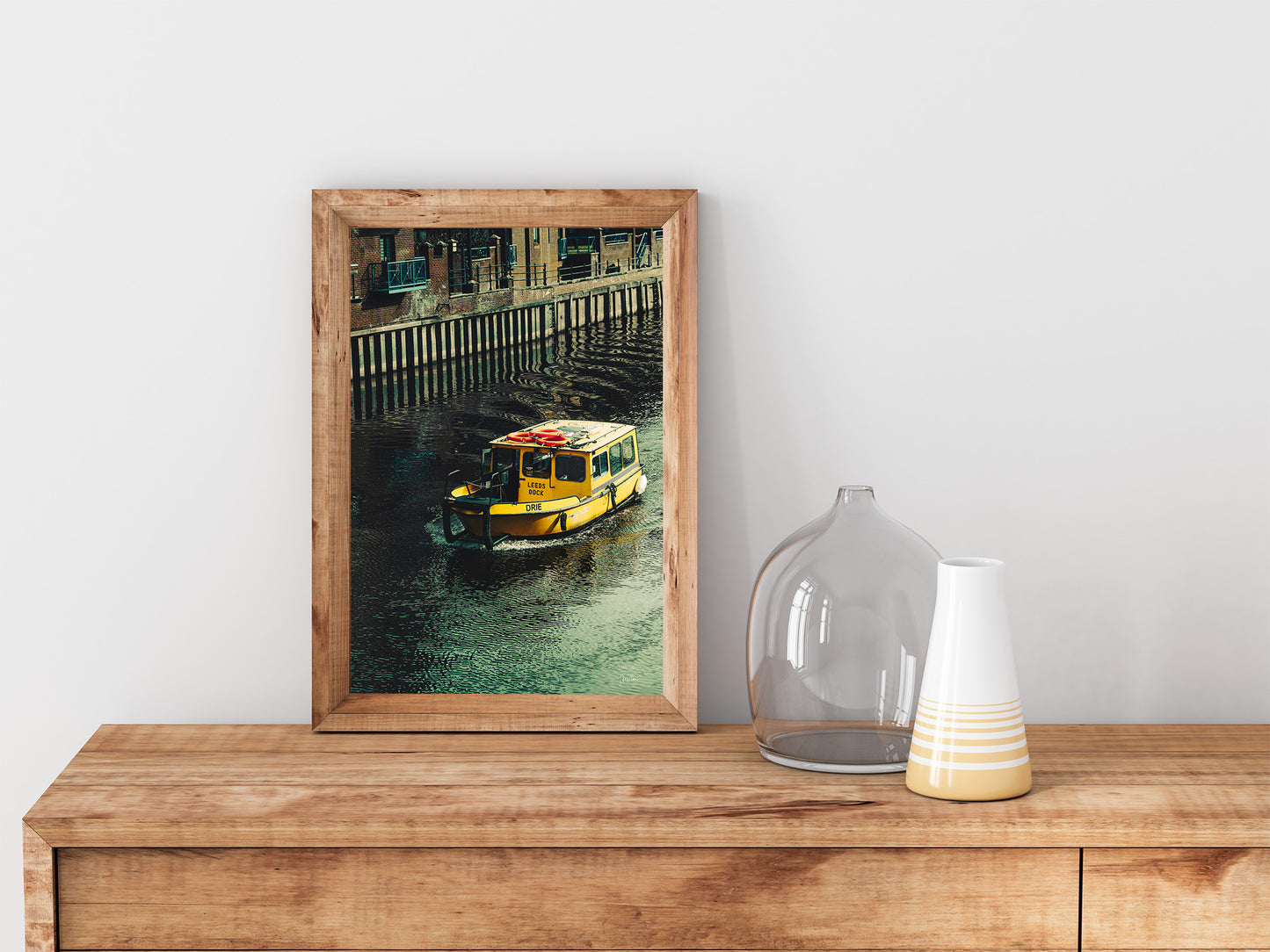 Leeds Boat Colour Photography, Riverside Decor, Printable Wall Art