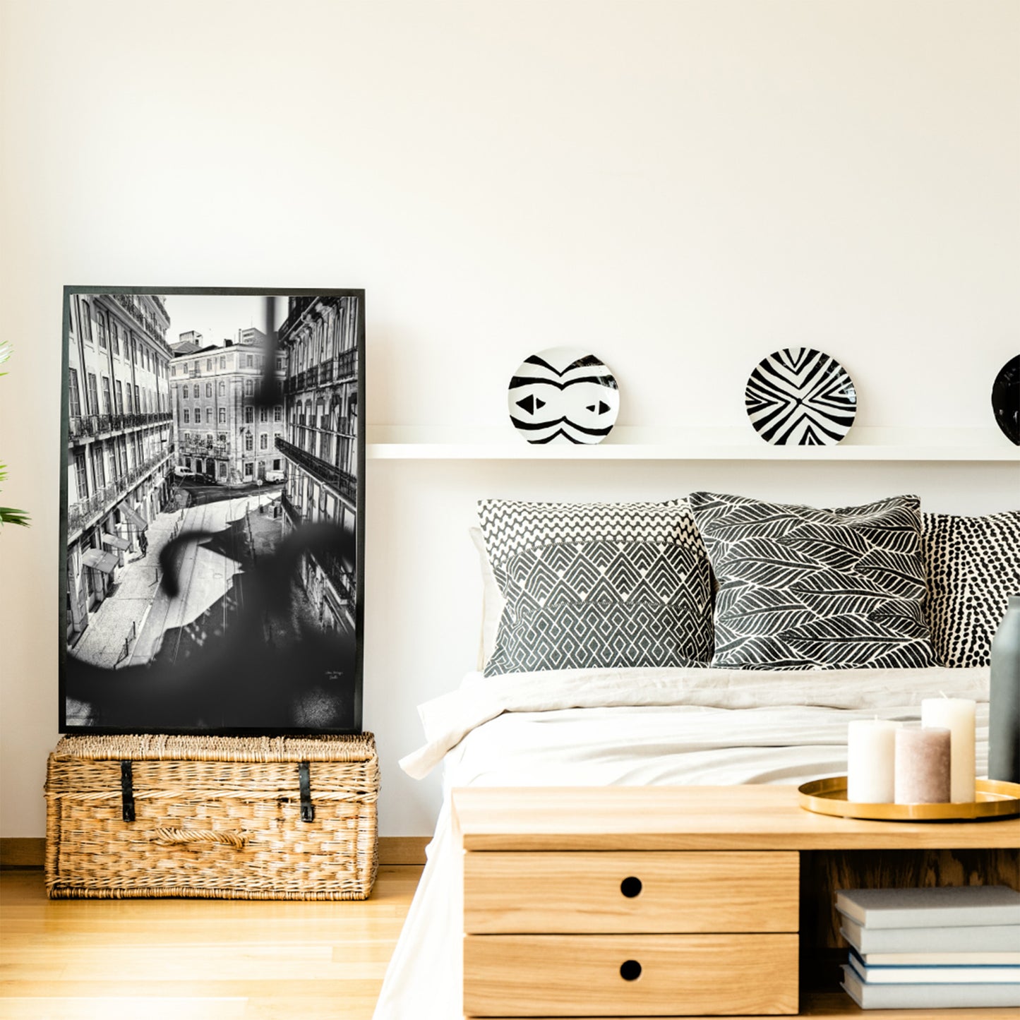 Black And White Photography, Lisboa Digital Wall Art