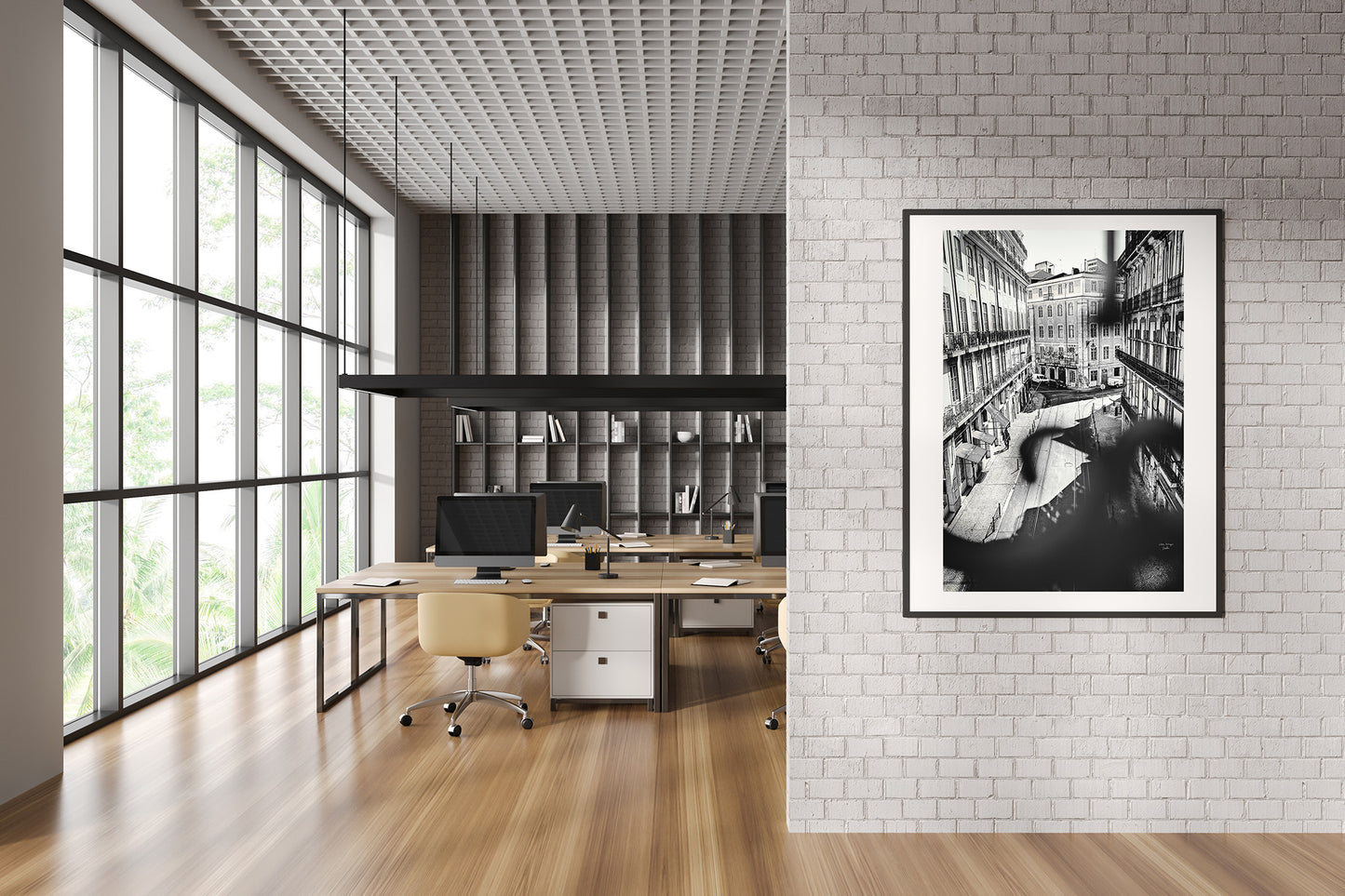 Black And White Photography, Lisboa Digital Wall Art