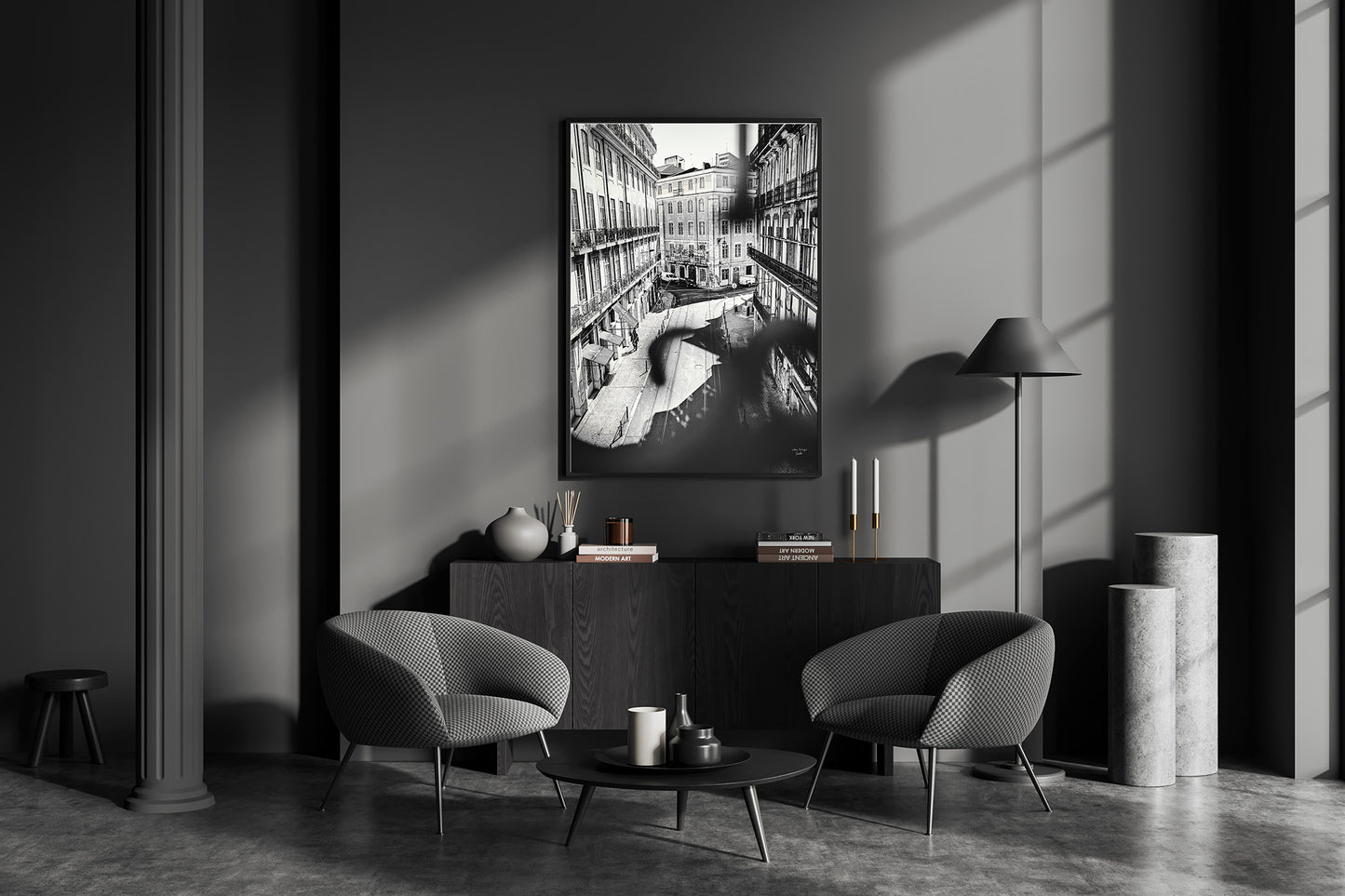 Black And White Photography, Lisboa Digital Wall Art