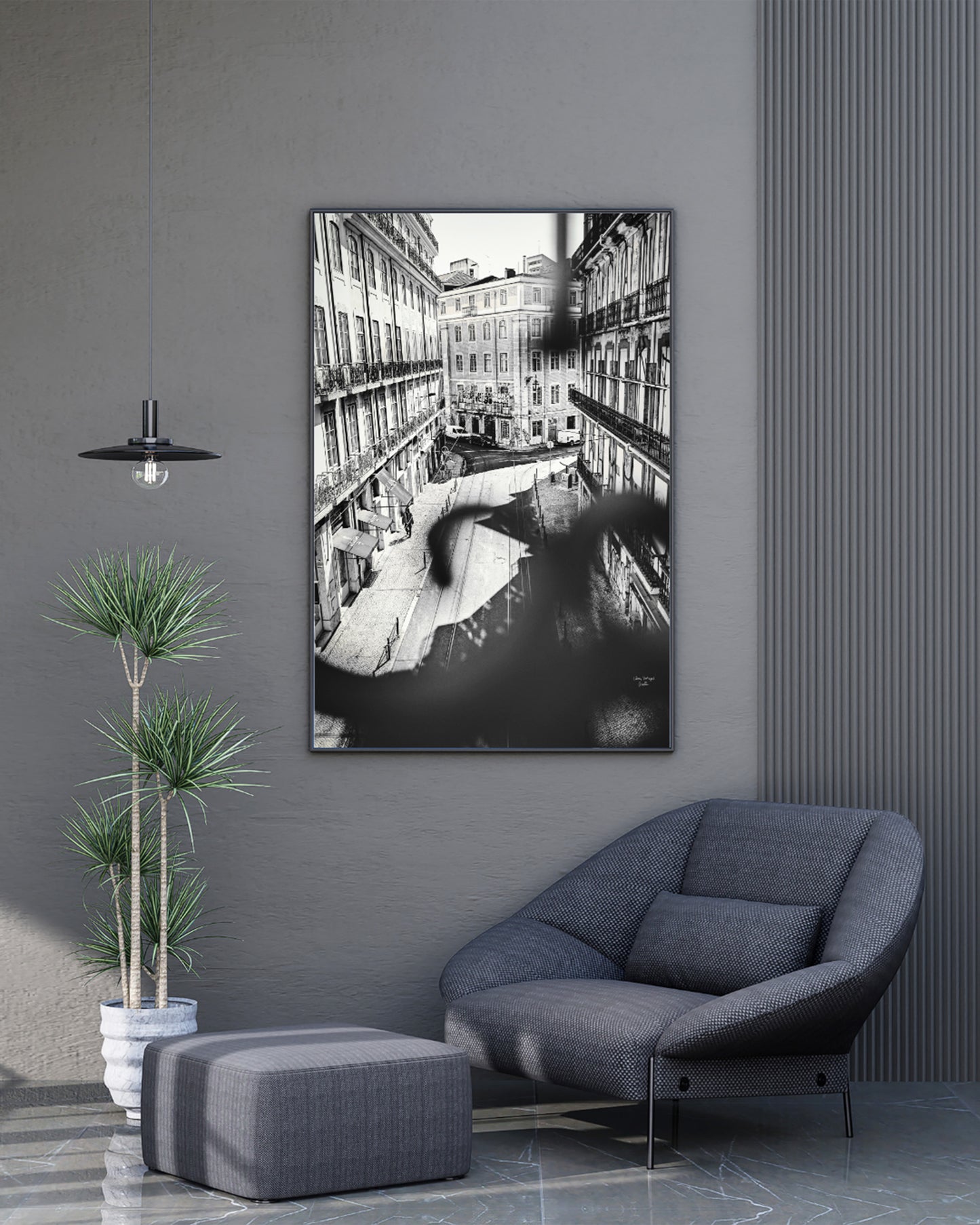 Black And White Photography, Lisboa Digital Wall Art