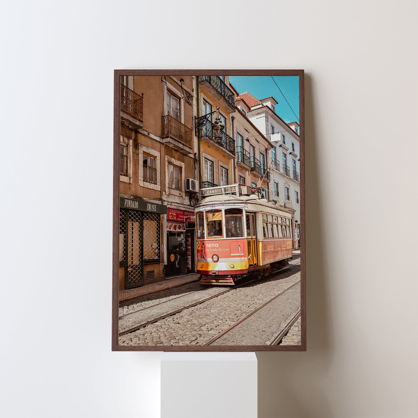 Vintage Lisbon Street Photography Wall Art, Digital Download