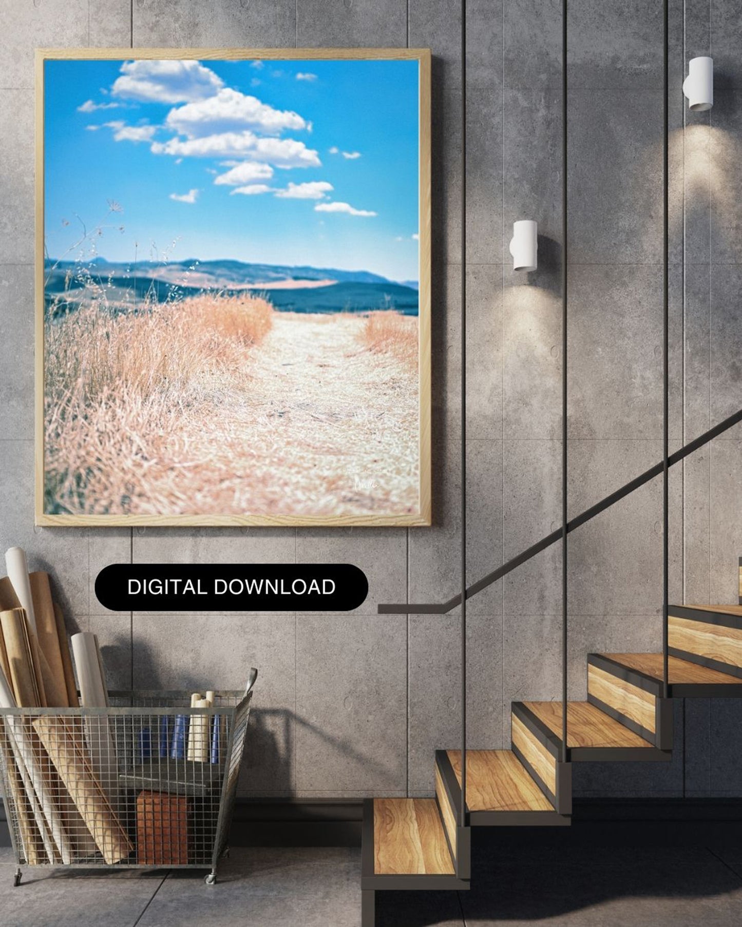 Sicilian Countryside Wall Art, Digital Download