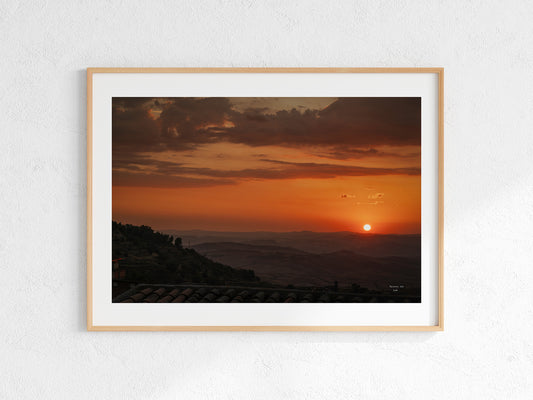 Sicily Landscape, Sunset Wall Art, Digital Download