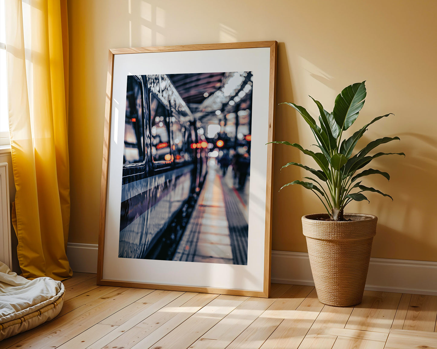 Rush Hour Glow at Leeds Central, Bokeh Photography, Digital Download