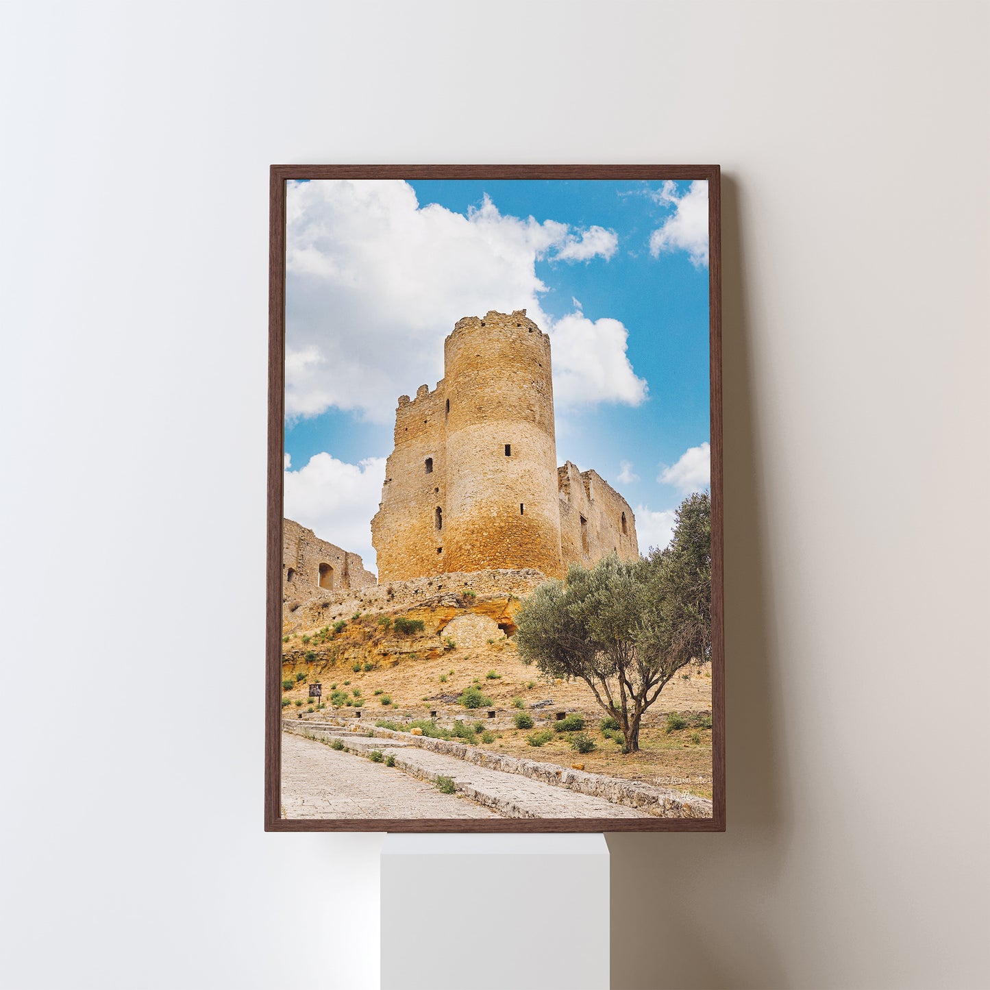 Sicilian Hilltop Castle Wall Art, Digital Download