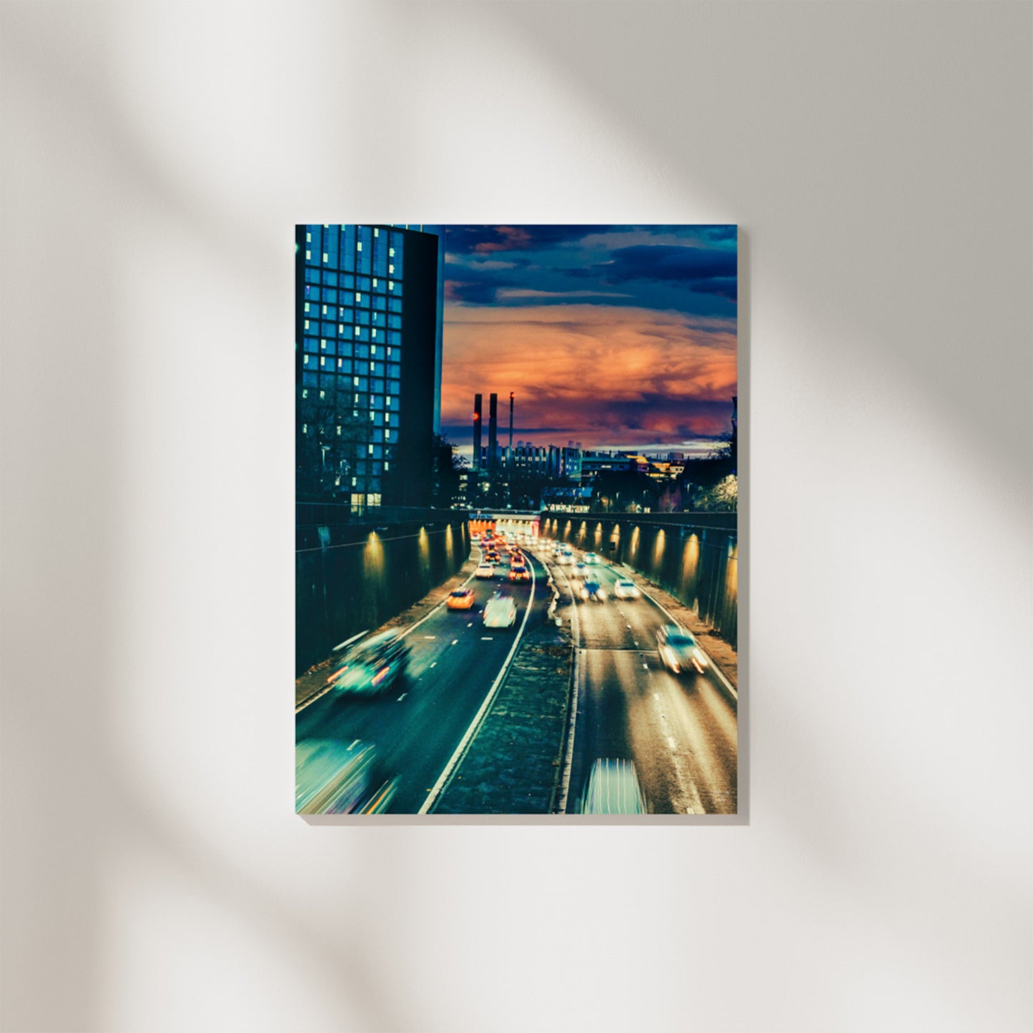 Cinematic Sunset Motion in Leeds, Fine Art Print, Digital Download