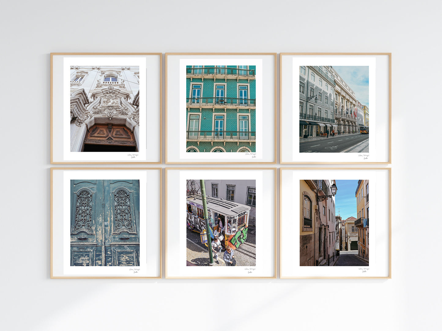 Lisbon Gallery Wall Art SET of Six, Digital PRINTABLE