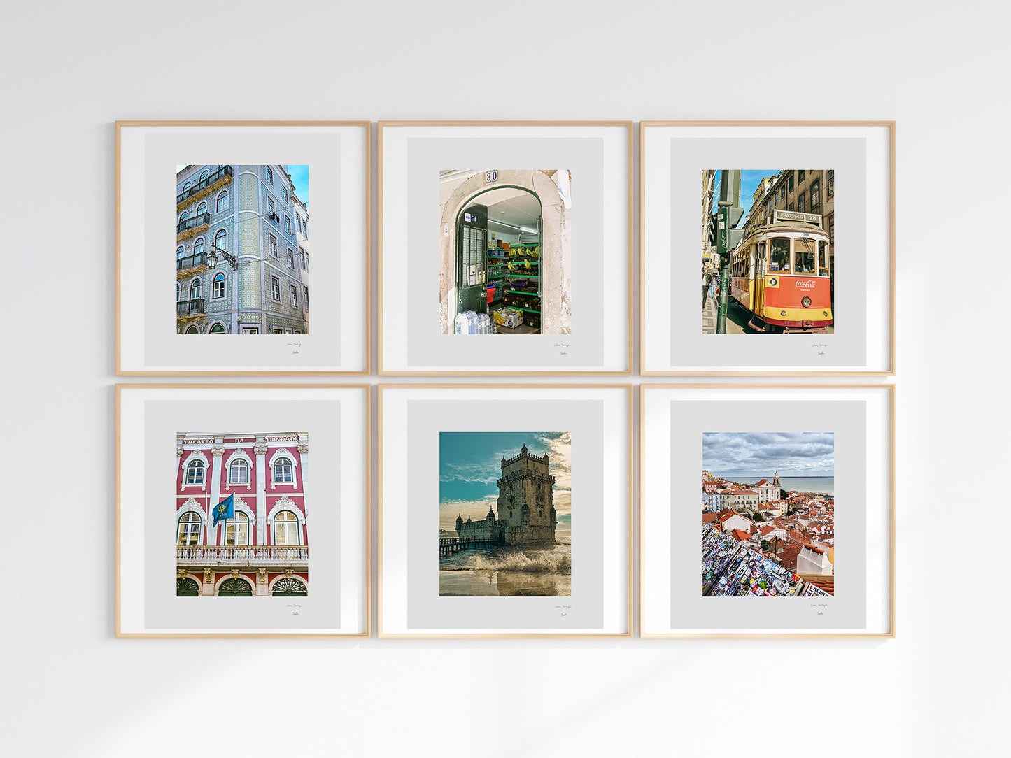 Portugal Photo Art Set of 6, INSTANT DOWNLOAD